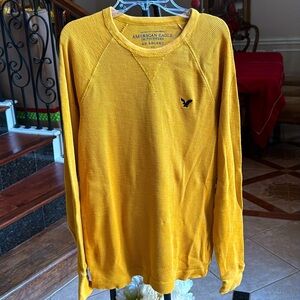 AMERICAN EAGLE OUTFITTERS Men’s Long-Sleeve Waffle Tee, size small